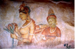 Sigiriya ancient fresco